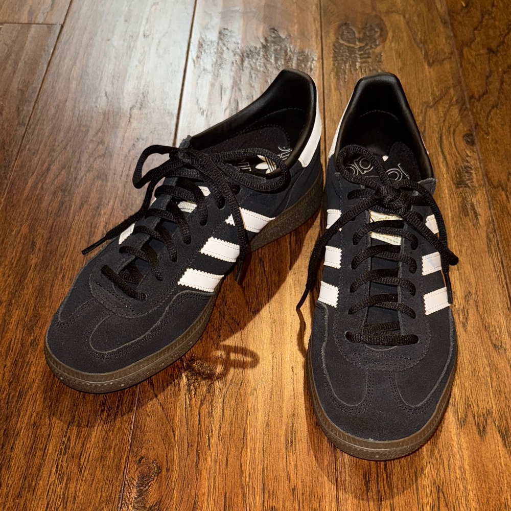 adidas Black Sneakers with White Stripes spezial style